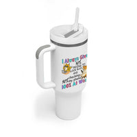 Sarcastic Cat Lover Tumbler With Handle I Always Give 100% At Work Office Humor