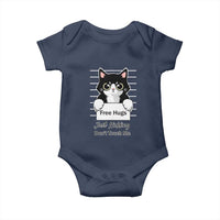 Funny Black Cat Quote Baby Onesie Free Hugs Just Kidding Do Not Touch Me - Wonder Print Shop