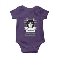 Funny Black Cat Quote Baby Onesie Free Hugs Just Kidding Do Not Touch Me - Wonder Print Shop