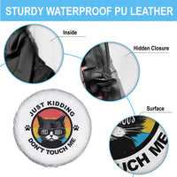 Black Cat Lovers Spare Tire Cover Free Hugs Just Kidding Do Not Touch Me Gift - Wonder Print Shop
