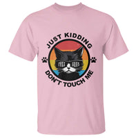 Black Cat Lovers T Shirt Free Hugs Just Kidding Do Not Touch Me Gift - Wonder Print Shop