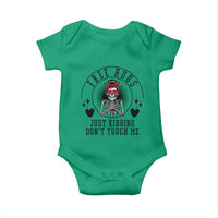 Funny Skeleton Sarcastic Gift Baby Onesie Free Hugs Do Not Touch Me - Wonder Print Shop