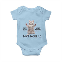 Free Hugs Do Not Touch Me Baby Onesie Funny Cat Meme - Wonder Print Shop