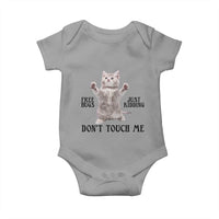 Free Hugs Do Not Touch Me Baby Onesie Funny Cat Meme - Wonder Print Shop
