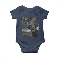 Funny Labrador Selfie With Mothman Baby Onesie Cryptid Gift - Wonder Print Shop