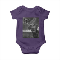 Funny Labrador Selfie With Mothman Baby Onesie Cryptid Gift - Wonder Print Shop