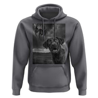 Funny Labrador Selfie With Mothman Hoodie Cryptid Gift - Wonder Print Shop