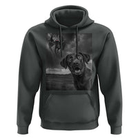 Funny Labrador Selfie With Mothman Hoodie Cryptid Gift - Wonder Print Shop