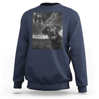 Funny Labrador Selfie With Mothman Sweatshirt Cryptid Gift - Wonder Print Shop
