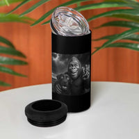 Cute Labrador Selfie With Bigfoot 4 in 1 Can Cooler Tumbler Funny Cryptid - Wonder Print Shop