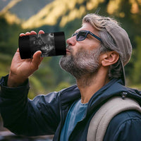 Cute Labrador Selfie With Bigfoot 4 in 1 Can Cooler Tumbler Funny Cryptid - Wonder Print Shop