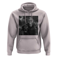 Cute Labrador Selfie With Bigfoot Hoodie Funny Cryptid - Wonder Print Shop
