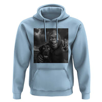 Cute Labrador Selfie With Bigfoot Hoodie Funny Cryptid - Wonder Print Shop