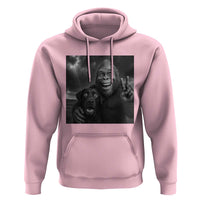 Cute Labrador Selfie With Bigfoot Hoodie Funny Cryptid - Wonder Print Shop