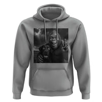 Cute Labrador Selfie With Bigfoot Hoodie Funny Cryptid - Wonder Print Shop