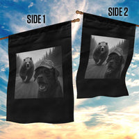 Funny Labrador Selfie With Bear Garden Flag Dog Lover Gift - Wonder Print Shop