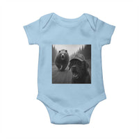 Funny Labrador Selfie With Bear Baby Onesie Dog Lover Gift - Wonder Print Shop