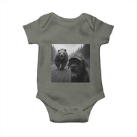 Funny Labrador Selfie With Bear Baby Onesie Dog Lover Gift - Wonder Print Shop