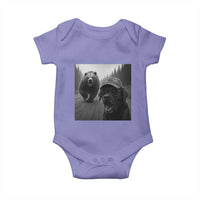 Funny Labrador Selfie With Bear Baby Onesie Dog Lover Gift - Wonder Print Shop