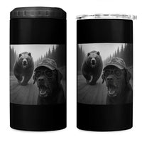 Funny Labrador Selfie With Bear 4 in 1 Can Cooler Tumbler Dog Lover Gift - Wonder Print Shop