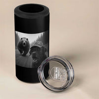 Funny Labrador Selfie With Bear 4 in 1 Can Cooler Tumbler Dog Lover Gift - Wonder Print Shop