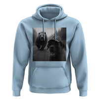 Funny Labrador Selfie With Bear Hoodie Dog Lover Gift - Wonder Print Shop