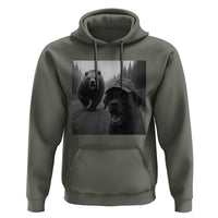 Funny Labrador Selfie With Bear Hoodie Dog Lover Gift - Wonder Print Shop