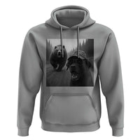 Funny Labrador Selfie With Bear Hoodie Dog Lover Gift - Wonder Print Shop