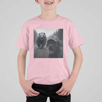 Funny Labrador Selfie With Bear T Shirt For Kid Dog Lover Gift - Wonder Print Shop