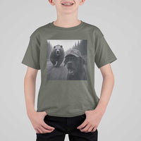 Funny Labrador Selfie With Bear T Shirt For Kid Dog Lover Gift - Wonder Print Shop
