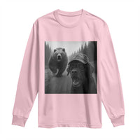 Funny Labrador Selfie With Bear Long Sleeve Shirt Dog Lover Gift - Wonder Print Shop