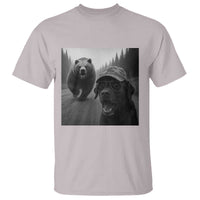 Funny Labrador Selfie With Bear T Shirt Dog Lover Gift - Wonder Print Shop