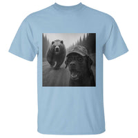 Funny Labrador Selfie With Bear T Shirt Dog Lover Gift - Wonder Print Shop