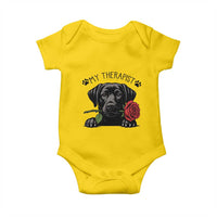Black Labrador Retriever Is My Therapist Baby Onesie Dog Lover Gift - Wonder Print Shop