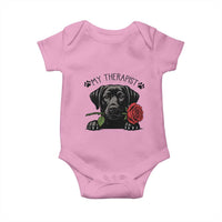 Black Labrador Retriever Is My Therapist Baby Onesie Dog Lover Gift - Wonder Print Shop
