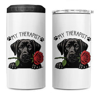 Black Labrador Retriever Is My Therapist 4 in 1 Can Cooler Tumbler Dog Lover Gift - Wonder Print Shop