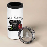 Black Labrador Retriever Is My Therapist 4 in 1 Can Cooler Tumbler Dog Lover Gift - Wonder Print Shop