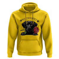 Black Labrador Retriever Is My Therapist Hoodie Dog Lover Gift - Wonder Print Shop