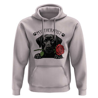 Black Labrador Retriever Is My Therapist Hoodie Dog Lover Gift - Wonder Print Shop