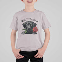 Black Labrador Retriever Is My Therapist T Shirt For Kid Dog Lover Gift - Wonder Print Shop