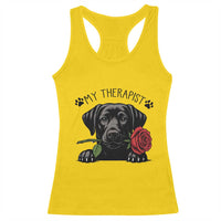 Black Labrador Retriever Is My Therapist Racerback Tank Top Dog Lover Gift - Wonder Print Shop