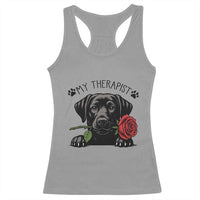 Black Labrador Retriever Is My Therapist Racerback Tank Top Dog Lover Gift - Wonder Print Shop