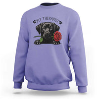 Black Labrador Retriever Is My Therapist Sweatshirt Dog Lover Gift - Wonder Print Shop