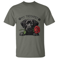 Black Labrador Retriever Is My Therapist T Shirt Dog Lover Gift - Wonder Print Shop