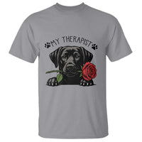 Black Labrador Retriever Is My Therapist T Shirt Dog Lover Gift - Wonder Print Shop