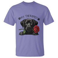 Black Labrador Retriever Is My Therapist T Shirt Dog Lover Gift - Wonder Print Shop