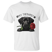 Black Labrador Retriever Is My Therapist T Shirt Dog Lover Gift - Wonder Print Shop