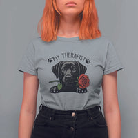 Black Labrador Retriever Is My Therapist T Shirt For Women Dog Lover Gift - Wonder Print Shop