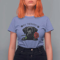 Black Labrador Retriever Is My Therapist T Shirt For Women Dog Lover Gift - Wonder Print Shop
