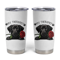 Black Labrador Retriever Is My Therapist Tumbler Cup Dog Lover Gift - Wonder Print Shop